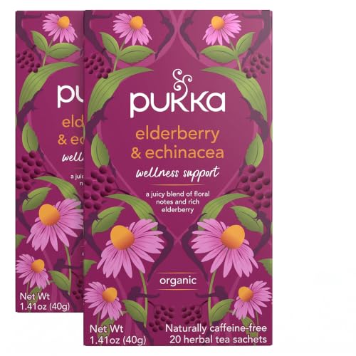 Image 2 of 20 Count (Pack of 2) for the product Pukka Elderberry & Echinacea Organic Herbal Tea