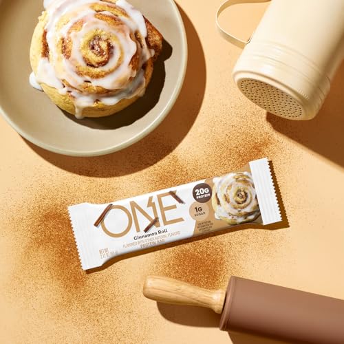 Image 3 of ONE Cinnamon Roll Protein Bars, 20g Protein, Gluten Free Snacks, 12 ct