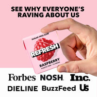 Thumbnail for Image 6 of Refresh Gum Raspberry Natural Sugar-Free Xylitol Chewing Gum 12 Pack
