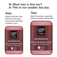 Thumbnail for Image 2 of One With Nature Dead Sea Salt Sandalwood Soap 4oz 3-Pack