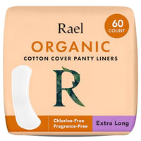 Thumbnail for Image 1 of Default Title for the product Rael Panty Liners for Women Organic Cotton Cover Extra Long 60 Count