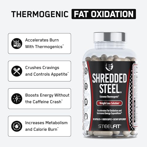 Image 2 of SteelFit Shredded Steel - Extreme Weight Loss Supplement - 90 Count