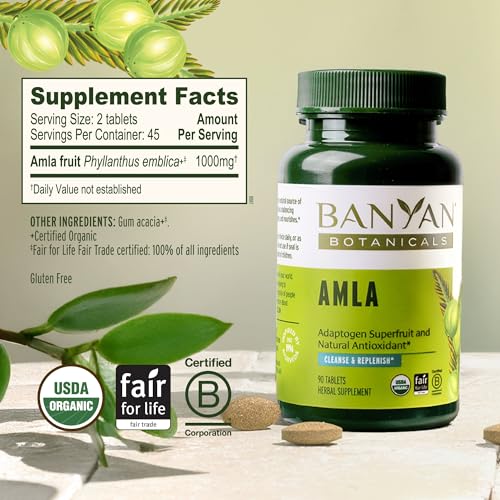 Image 3 of Banyan Botanicals Organic Amla Tablets - 90 Tablets