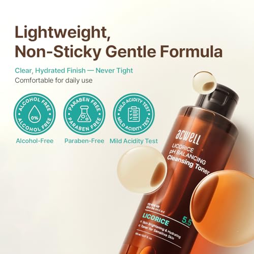 Image 7 of ACWELL Licorice pH 5.5 Balancing Cleansing Toner, 5.07 fl oz