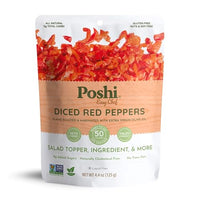 Thumbnail for Image 1 of Default Title for the product Poshi Diced Red Peppers, Fire-Roasted, Ready-to-Use, 4.4 oz (Pack of 6)
