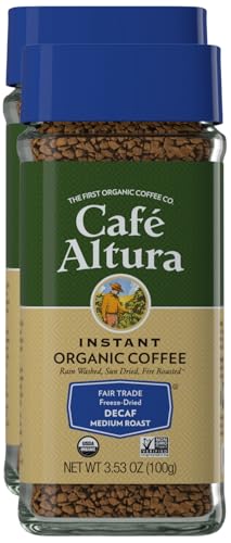 Image 1 of Default Title for the product Cafe Altura Instant Organic Coffee, Decaf Medium Roast, 3.53 Oz Jar