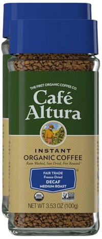Thumbnail for Image 1 of Default Title for the product Cafe Altura Instant Organic Coffee, Decaf Medium Roast, 3.53 Oz Jar