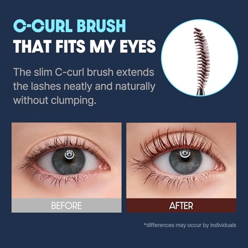 Image 6 of COSNORI Perfect Setting Waterproof Mascara Long&Curl 1.5 Black Brown 0.23fl oz (7ml)