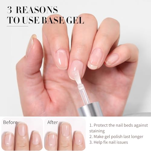 Image 4 of Born Pretty Base & Top Coat Set 2PCS High Glossy Top Coat Base Gel