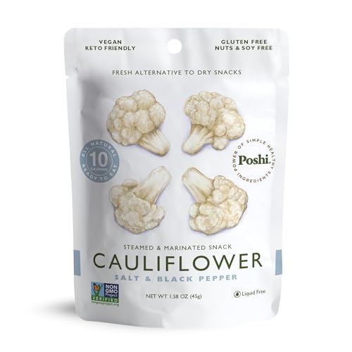 Image 1 of Default Title for the product Poshi Marinated Cauliflower Snack Packs, Salt & Black Pepper, 10 x 1.58 oz