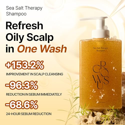 Image 2 of GROWUS Sea Salt Clarifying Shampoo | Exfoliating Scalp Scrub for Oily Hair