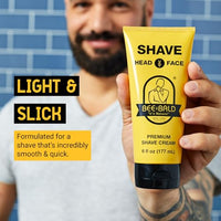 Thumbnail for Image 2 of Bee Bald SHAVE Premium Shaving Cream for Men, Bald Head & Face, 6 fl oz