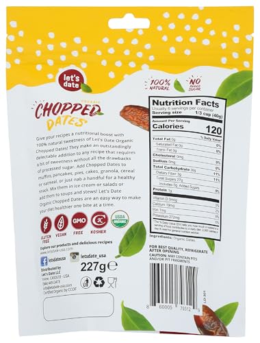Image 2 of Let's Date Dates Chopped Organic 8 Ounce