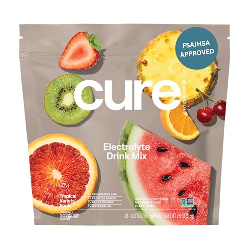 Image 1 of Default Title for the product Cure Hydration Electrolyte Drink Powder Tropical Variety Pack 28 Packets