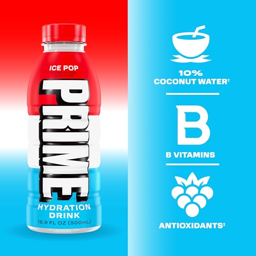 Image 4 of PRIME Hydration ICE POP | Sports Drinks | Electrolyte Enhanced for Ultimate Hydration | 250mg BCAAs | B Vitamins | Antioxidants | 2g Of Sugar | 16.9 Fluid Ounce | 12 Pack