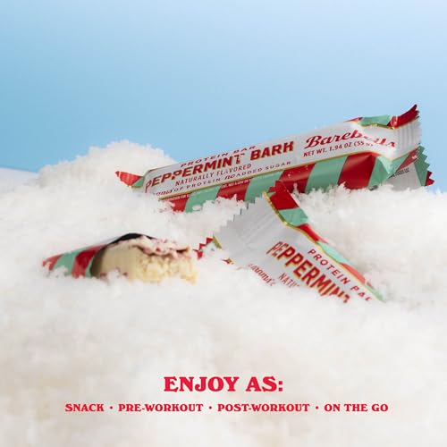 Image 5 of BAREBELLS Barebells Protein Bars Peppermint Bark – 24 Count, 20g Protein, White Chocolate Coated Snack
