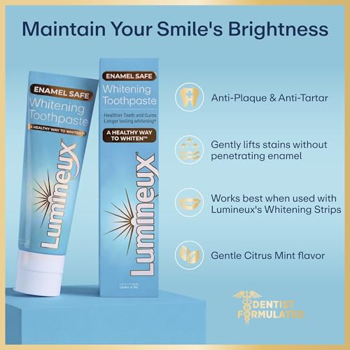 Image 3 of Lumineux Teeth Whitening Toothpaste, Peroxide Free, 3.75 oz, 2 Pack