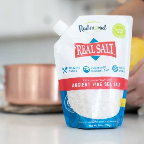 Image 4 of REDMOND Redmond Real Salt - Ancient Fine Sea Salt, Unrefined Mineral Salt, 26 Ounce Pouch