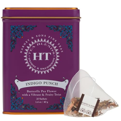 Image 1 of Default Title for the product Harney & Sons Indigo Punch Butterfly Pea Flower Herbal Tea, 20 Sachets