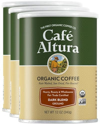 Thumbnail for Image 1 of Default Title for the product Cafe Altura Ground Organic Coffee, Fair Trade Dark Blend, 12 oz Can