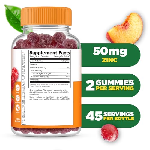 Image 2 of Lifeable Zinc Gummies for Women and Men, Maximum Strength 50 mg, 90 Ct