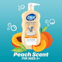 Thumbnail for Image 3 of Dial Kids 3-in-1 Body + Hair + Bubble Bath, Peach, 24 Fl Oz, 4-Pack