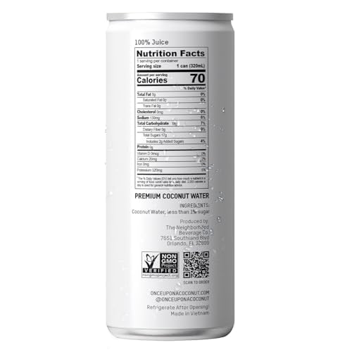 Image 2 of ONCE UPON A COCONUT Premium Coconut Water - 10.8 Fl Oz (Pack of 12)