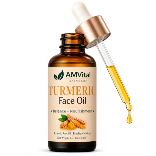 Image 1 of Default Title for the product AMVital Turmeric Face Oil with Jojoba Rosehip and Moringa, 1 fl oz