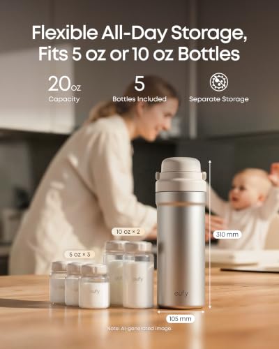 Image 3 of eufy Portable Breastmilk Cooler E10, 20 oz, Stainless Steel, BPA-Free