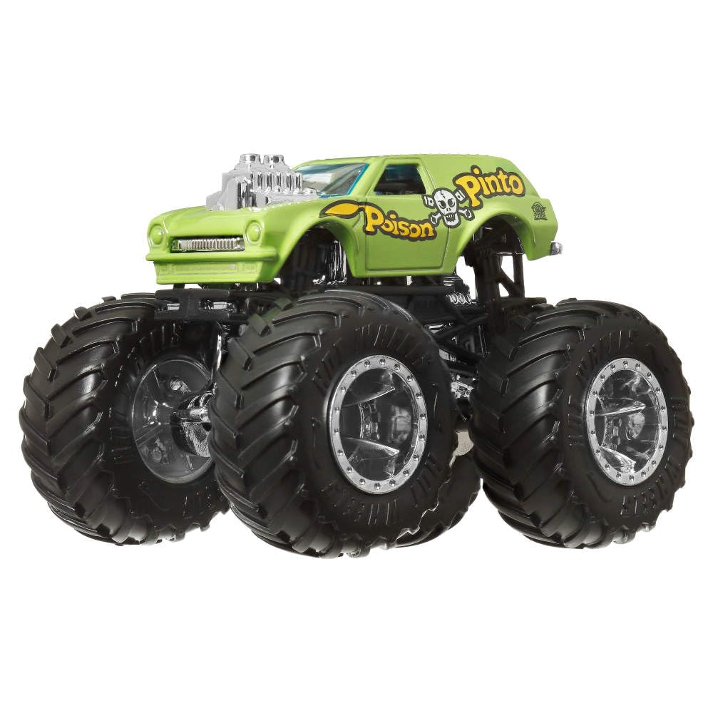 Hot Wheels Monster Trucks 4-Pack, Set of 4 1:64 Scale Toy Vehicles with Giant Wheels (Styles May Vary)
