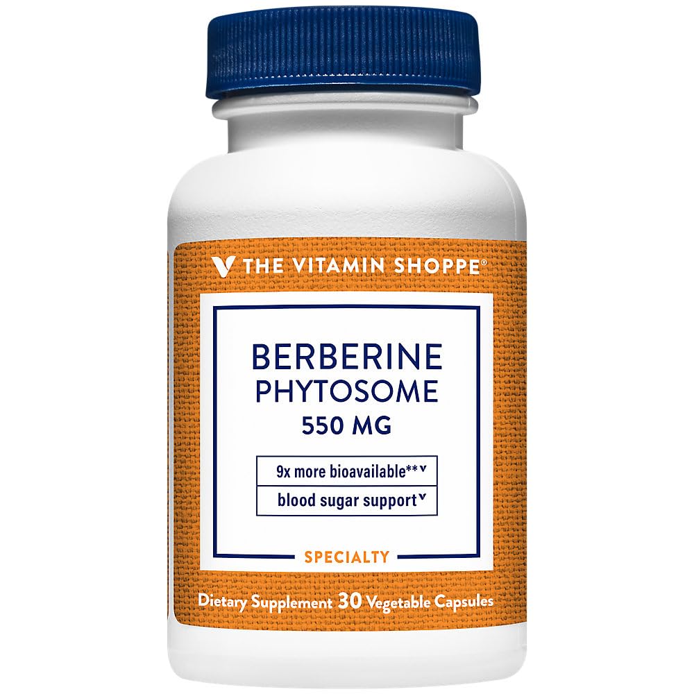 The Vitamin Shoppe Berberine Phytosome Blood Sugar Support More (30 Capsules)