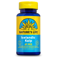 Thumbnail for Nature's Life Icelandic Kelp 41 mg - Sea Kelp Iodine Supplement from Icelandic Seawater - Thyroid Support for Women and Men with 225mcg Natural Iodine - 60-Day Guarantee, 250 Servings, 250 Tablets