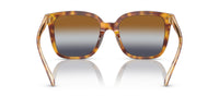 Thumbnail for Coach HC8381F Low Bridge Fit Sunglasses, Dark Tortoise/Canary/Brown Teal Grey Gradient, 56 mm