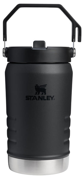 STANLEY IceFlow 2.0 Flip Straw Jug with Handle 40 oz | Twist On Lid and Flip Up Straw | Leakproof for Travel and Sports | Insulated Stainless Steel | BPA-Free | Black 2.0