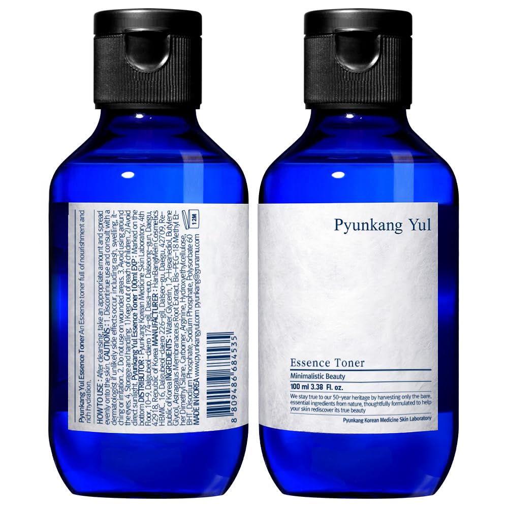 Pyunkang Yul PKY Essence Toner for Deep Hydration, Highly Concentrated Essence Facial Toner, Minimal Ingredients, Zero-Irritation, Korean Skincare, (3.38 Fl. Oz, 100ml)