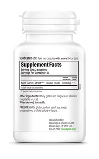 Thumbnail for Kyolic Aged Garlic Extract Formula 100, Cardiovascular Health*, 100, Capsules.