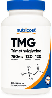 Thumbnail for Nutricost TMG (Trimethylglycine) 750mg, 120 Capsules