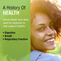 Thumbnail for SOLARAY Fennel Seed 450mg | May Help Support Healthy Digestion, Fresh Breath, Respiratory Function | Non-GMO | Vegan | Lab Verified | 100 VegCaps