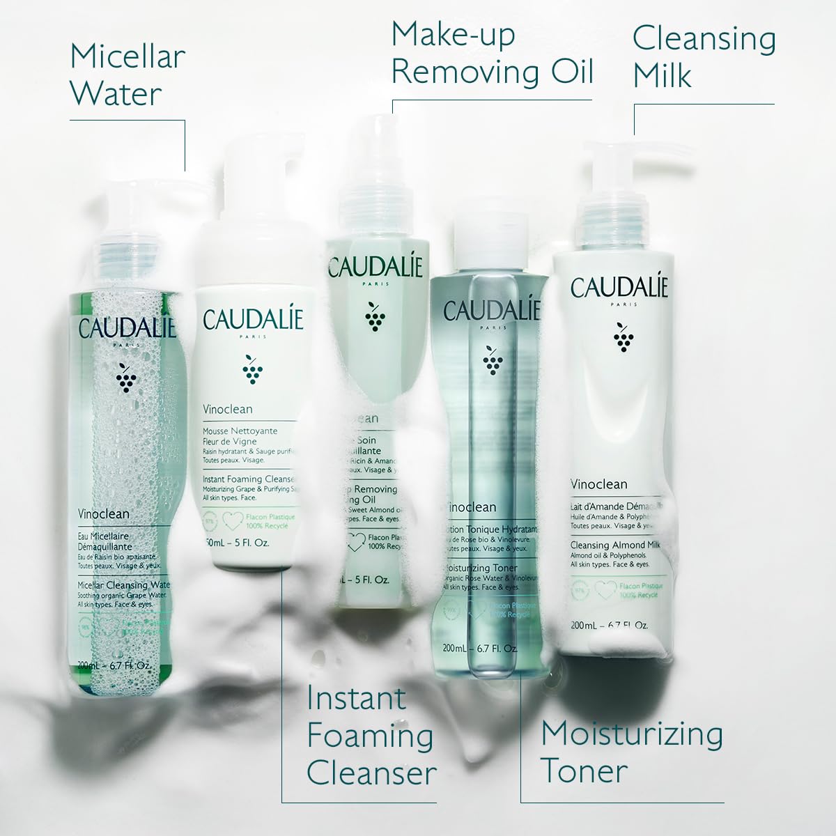 Caudalie Vinoclean Makeup Removing Cleansing Oil, Waterproof Makeup Remover - 150 mL