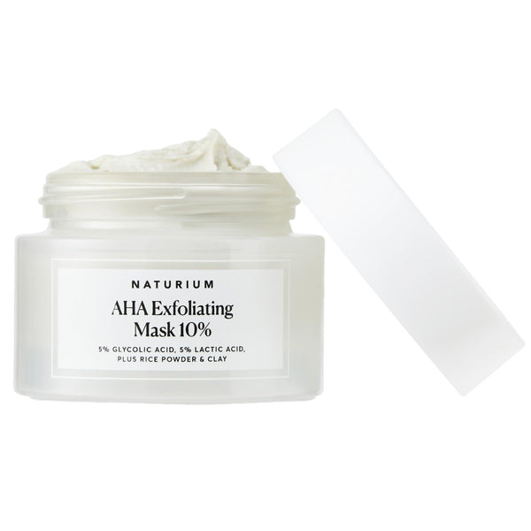Naturium AHA Exfoliating Mask 10%, Exfoliating Skincare with Glycolic & Lactic Acids, Resurfaces Skin for Radiant Complexion, Vegan & Cruelty-Free, 1.7 oz