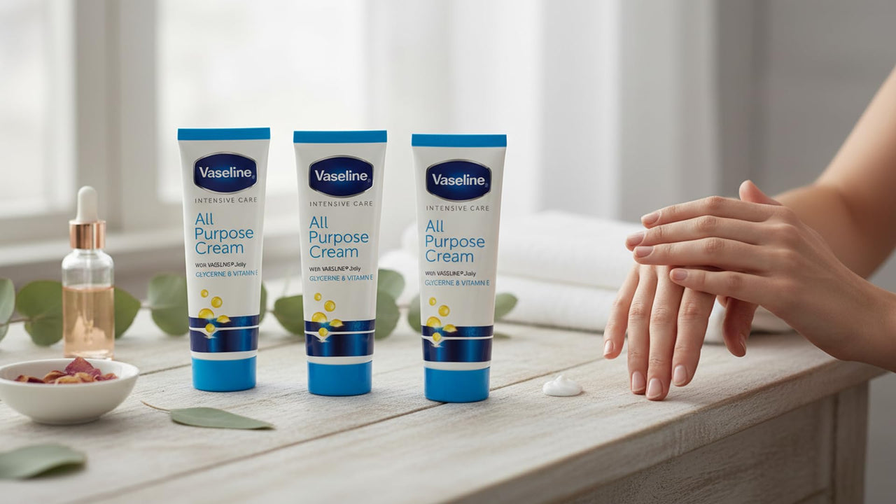 Vaseline Intensive Care All Purpose Cream, Cracked Skin Relief, 4-Pack. 1.41 FL Oz Each, 4 Tubes