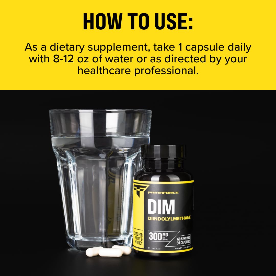 Primaforce DIM Supplement (Diindolylmethane) 300mg, 60 Capsules