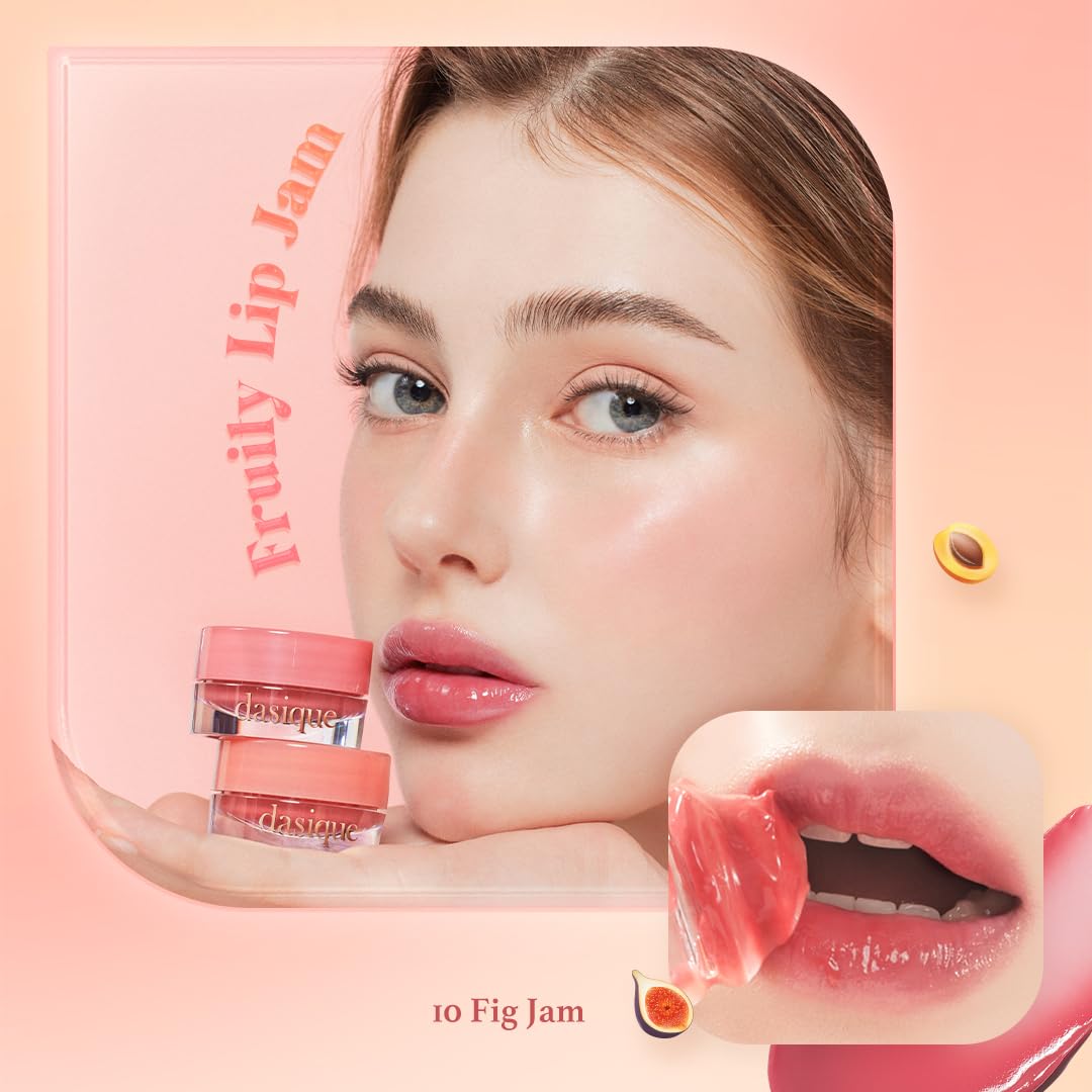dasique Fruity Lip Jam (#08 Cherry Jam) | High-shine finish | Moisturizing | Vegan, Cruelty Free | Lip Balm