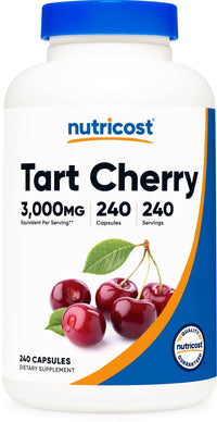 Thumbnail for Nutricost Tart Cherry Extract 240 Vegetarian Capsules for 240 Servings per Bottle - Gluten Free, Non-GMO