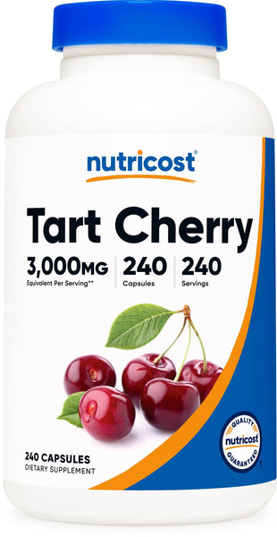 Nutricost Tart Cherry Extract 240 Vegetarian Capsules for 240 Servings per Bottle - Gluten Free, Non-GMO
