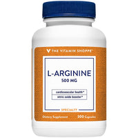 Thumbnail for The Vitamin Shoppe L-Arginine 500MG - Nitric Oxide Production, Circulation & Exercise Performance Support (300 Capsules)