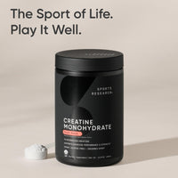 Thumbnail for Sports Research® Creatine Monohydrate - Gain Lean Muscle, Improve Performance and Strength and Support Workout Recovery* - 5 g Micronized Creatine, Fruit Punch Flavor - 25 Servings