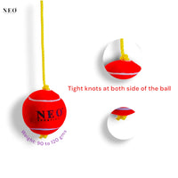 Thumbnail for Neo Sportings Training/Playing/Hanging Ball with 3 Meter Nylon Rope, for Practice and Drill, Cricket/Baseball/Pet Toy, Red Colour (1)