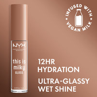 Thumbnail for NYX PROFESSIONAL MAKEUP This Is Milky Gloss, Vegan Lip Gloss, 12 Hour Hydration - Cookies & Milk (Cool Beige Nude)