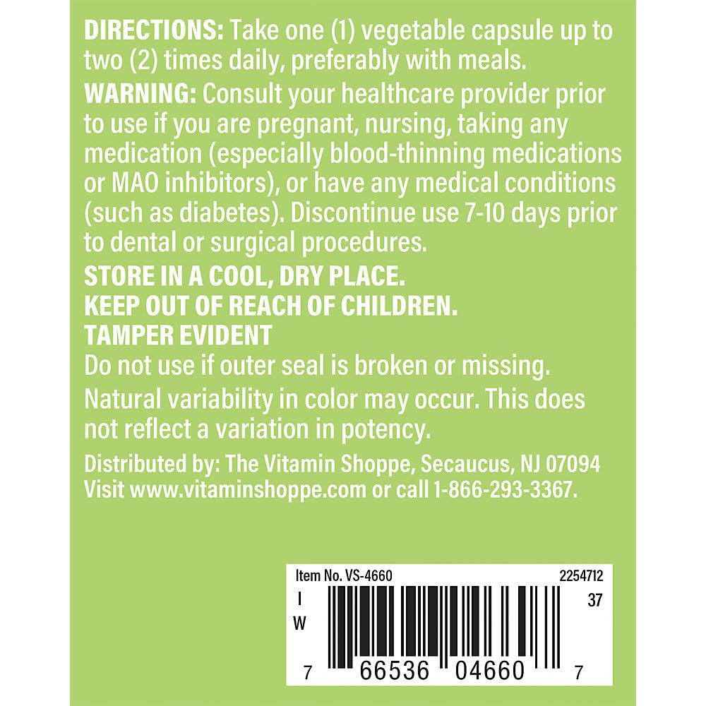 The Vitamin Shoppe Ginkgo Biloba 120 MG - Memory Support, Mental Clarity & Circulation, Standardized Extract (240 Vegetable Capsules)
